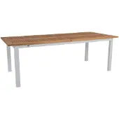 Brafab , Lyon ruokapöytä 100x224-304 Cm Light Grey/Teak