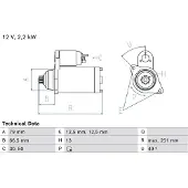 Bosch Starttimoottori 0 986 026 340