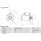 Bosch Starttimoottori - Renault - Clio, Megane, Kangoo, Scenic, Laguna, Megane scénic. Nissan - Kubistar