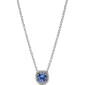 Pandora Timeless hopea halo kaulakoru sininen 393560C01-45