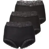 Lindex 3-Pack Briefs With High Waist - Black - XS