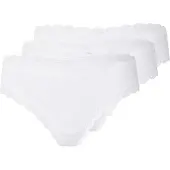 Lindex 3-Pack Brazilian Briefs With Regular Waist - White - XL