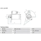 Bosch Käynnistinmoottori 0 986 025 400