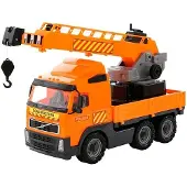 Polesie Volvo Lastbil med Kran på Flak 580x195x320mm