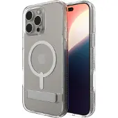 Zagg Crystal Palace Snap Kickstand protective case with stand for iPhone 16 Pro Max compatible with MagSafe (clear)