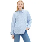Tom Tailor Striped Poplin Shirt - Blue - XS