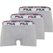 FILA Bokserishortsit vaaleanharmaa / meleerattu harmaa / verenpunainen / musta