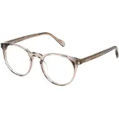 Just cavalli VJC049 50/20/145 Beigen läpinäkyvät silmälasit Acetat MIEHET VJC049