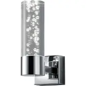 TRIO Bolsa H2O LED seinävalaisin 19cm IP44 3000K 3,1W kromi/kuplalasi