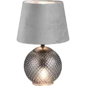TRIO Jonna pöytävalaisin 2xE14 29cm harmaa/savunharmaa