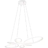 TRIO Lighting Led riippuvalaisin Fly, himmennettävä, Valkoinen/opaali, Olohuone/ruokailutila, Metalli, Moderni