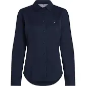 Tommy Hilfiger Cotton Stretch Regular Ls Shirt - Navy - 36