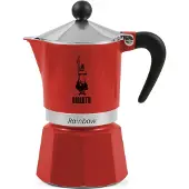 Bialetti Rainbow -mutteripannu, 1 kuppi, alumiini, punainen
