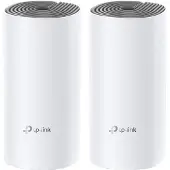 TP-LINK Deco E4 -mesh WiFi -järjestelmä, Wi-Fi 5, AC1200, Dual-band, 2 kpl, valkoinen, harmaa