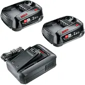 Bosch Tarvikesarja Starter Set 18V; 18 V; 2x2,5 Ah akku