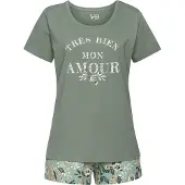 Vivance Pyjama beige / minttu / jade / valkoinen