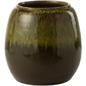 J-Line Flower Pot Olive Cer Green - Khaki green - H36CM
