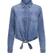 ONLY -Onlsevigny Lecey Ls Knot Dnm Shirt Akm - Blue - XS