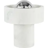 Tom Dixon Design-pöytävalaisin Stone, himmennettävä, Valkoinen/opaali, Olohuone/ruokailutila, Kivi, Design