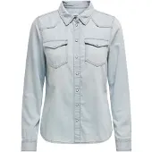 ONLY Onlalexa L/S Dnm Shirt Ana Noos - Blue - S