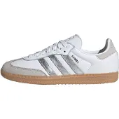 Adidas Originals Matalavartiset tennarit 'Samba' kivenharmaa / hopea / valkoinen