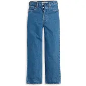 Levi's Farkut 'Ribcage Straight Ankle' sininen denim