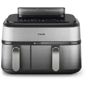 Philips 5000 Series NA555/00 airfryer tuplakorilla - 9 l, hopea/teräs