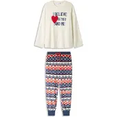 Gisela Pyjama 'Set' marine / punainen / offwhite