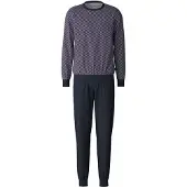 Calida Pitkä pyjama marine / valkoinen