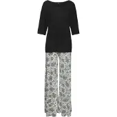 Vivance Pyjama 'Dreams' musta / offwhite