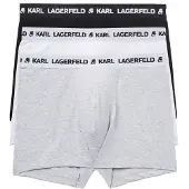 Karl Lagerfeld Bokserishortsit harmaa / musta / valkoinen