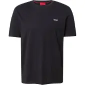 HUGO for man. 50466158 Dero T-shirt black (S), Casual, Cotton, Short sleeve, Sustainable