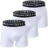 Jack & Jones Bokserishortsit 'Sense' musta / valkoinen