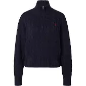 Ralph Lauren for woman. 211963467002 Navy cotton knitted jumper in ecru knit (XS), Casual