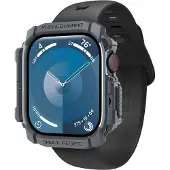 Spigen Rugged Armor, Box, SmartWatch, Tummanharmaa, Apple, Apple Watch 10 (42mm), Termoplastinen polyuretaani (TPU)