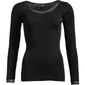 Femilet Juliana T-Shirt Long Sleeve Wool - Black - 46