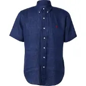 Ralph Lauren Custom Fit Linen Shirt - Navy - M