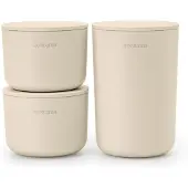 Brabantia ReNew säilytyspurkit, 3-pakkaus Soft Beige