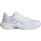 Adidas Urheilukengät 'Courtjam Control 3' vaaleanharmaa / valkoinen