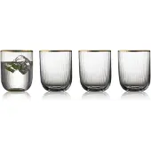 Lyngby Glas Tumbler Palermo Gold 35Cl 4Pcs - Nude - 35 cl