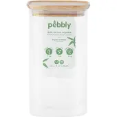 SmartaSaker Lasipurkki bambukannella 1,4 L, Pebbly