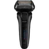 Panasonic ES-LV9U-K803, Teräverkollinen parranajokone, Musta, Painikkeet, LED, Akku, Sisäänrakennettu akku