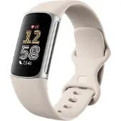 Fitbit Charge 6 aktiivisuusranneke Porcelain Band / Silver Case