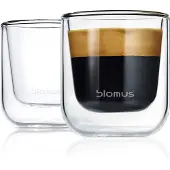 Blomus Nero eristävä espressolasi 2-pakkaus Kirkas