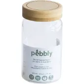 SmartaSaker Lasipurkki bambukannella 0,65 l, Pebbly