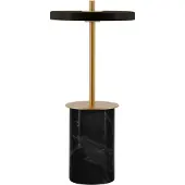 UMAGE LED ladattava pöytävalaisin Asteria Move Mini musta 26cm IP44 Mini, himmennettävä, Musta, Olohuone/ruokailutila, Kivi, Design
