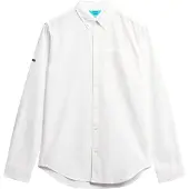 Superdry for man. M4010696A Studios Shirt in white linen (S), Casual, Long sleeve