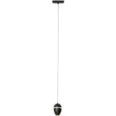 QAZQA Moderni musta riippuvalaisin 1-vaiheiseen kiskojärjestelmään sis. LED - Magnetic Eggy
