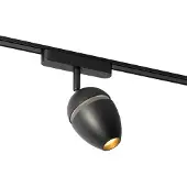 QAZQA Moderni musta kohdevalaisin 1-vaiheiseen kiskojärjestelmään, sisältää LEDin - Magnetic Eggy