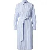 Ralph Lauren Striped Cotton Oxford Belted Shirtdress - Blue - 42